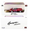 Pagani Huayra Roadster Red Metallic with Carbon Top and Carbon Accents 1/64 Diecast Model Car by LCD Models - 3 of 3