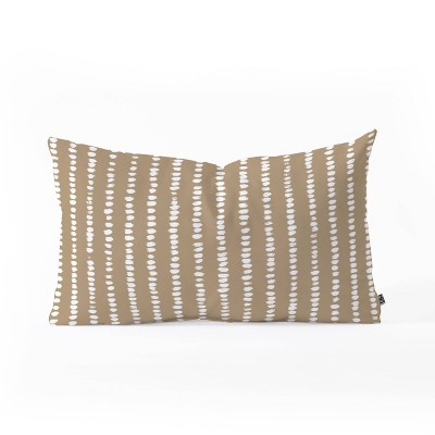 14"x23" Oversize Alisa Galitsyna Simple Hand Drawn Pattern Lumbar Throw Pillow Brown - Deny Designs