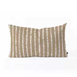 14"x23" Oversize Alisa Galitsyna Simple Hand Drawn Pattern Lumbar Throw Pillow Brown - Deny Designs