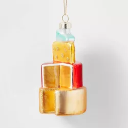 Glass Stacked Cheese Christmas Tree Ornament - Wondershop™