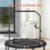 Angel Sar Exercise Trampoline with Adjustable T-Bar, Foldable Rebounder with 36 Bungee Cords, Heavy-Duty Steel Frame for Indoor Outdoor Fitness - 3 of 4