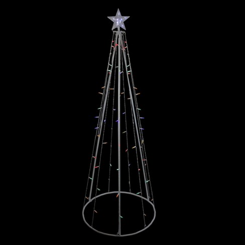 Northlight 6' Multi-color Led Lighted Cone Tree Outdoor Christmas ...