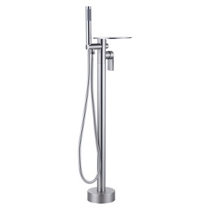 WOWOW Freestanding Bathtub Faucet with Waterfall Spout and Handheld Shower - 1 of 4
