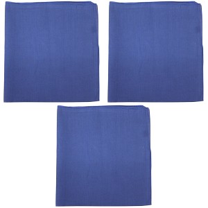 3 Pack Plain Cotton Bandanas Versatile Everyday Accessories - 1 of 4