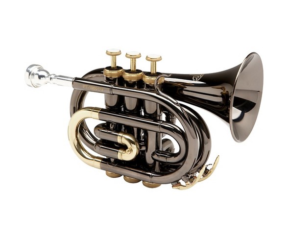 Allora MXPT-5801-BK Black Nickel Series Pocket Trumpet Black Nickel