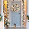 TackView 24" Christmas Wreath with Decorations, Snowflake Pinecone Ornaments Wreath for Front Door Porch Wall Window Home Holiday Accent - 4 of 4