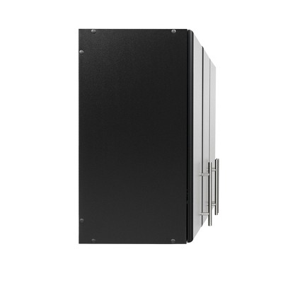 Elite 54" Black Laminated Wall Cabinet with Adjustable Shelving