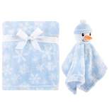Hudson Baby Infant Plush Blanket with Security Blanket, Snowman, One Size