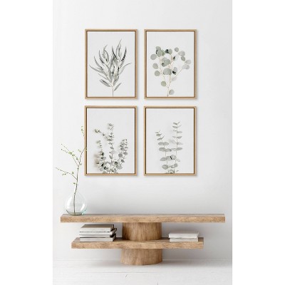 Neutral Botanical 18x24 Framed Canvas Wall Art Set