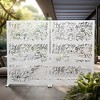 Wooakway 72"H 47"W Outdoor Metal Garden Trellis Privacy Screen Lattice Panel Indoor Room Divider - 3 of 4