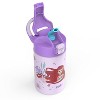 Zak Designs 14 fl oz Stainless Steel Vacuum Insulated Princess Water Bottle: Kids & Toddler, Dishwasher-Safe, Purple - 4 of 4