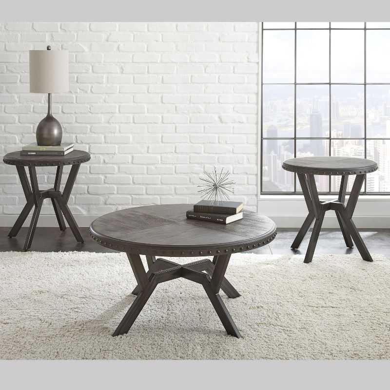 Alamo Round End Table Gray - Steve Silver, 3 of 6