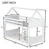 Kumasinova Twin-Over-Twin Bunk Bed, Wooden House Floor Bed, Bed Frame with Headboards, Footboards, Ladder & Full-Length Guardrails for Children - 3 of 4