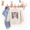 The Juniper Shop Checkered Groovy Bunny Toddler Graphic Sweatshirt - 2 of 2