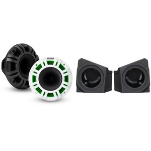 Kicker 48KMXL65 6.5" Horn-Loaded Marine Speakers Bundled with Kick Pods Compatible with 2020-2024 KRX1000 - 1 of 4