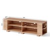 Costway 59'' Wood TV Stand Console Storage Entertainment Media Center with Shelf Natural - image 4 of 4