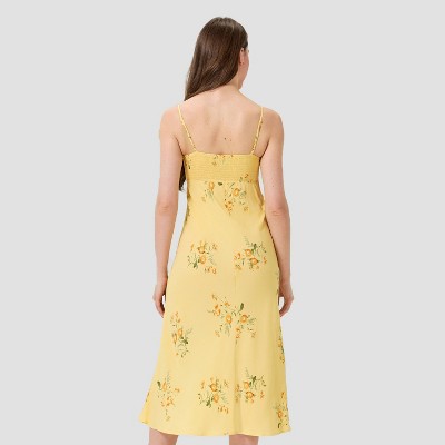 Женские платья A New Day Women's Lace Trim Midi Sundress - A New Day™ Yellow Floral XS — фото 2