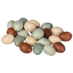 Sullivans Bag of 24 Colored Eggs Decorative Filler 2"H Blue, Brown & Off-White - 1 of 1