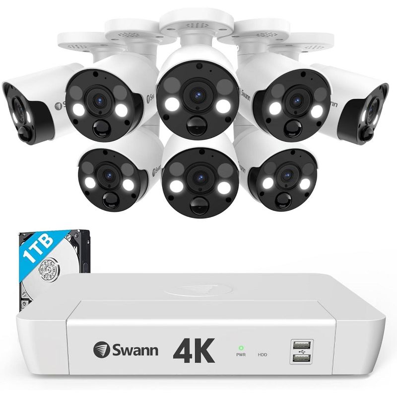 Swann NVR Security System, Round Spotlight Bullet Cameras, 1 of 10