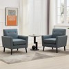 Mid-Century Accent Chairs, Modern Living Room Chairs,Linen Upholstered Accent Armchair, Sofa Chair With Thicker Seat Cushion - 3 of 4