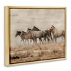 Stupell Industries Galloping Horse Herd Countryside Floating Frame Canvas Art - 2 of 4