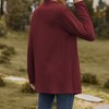 Women's Open Front Long Cardigan Lightweight Loose Fit Knit Coat Casual Long Sleeve Jacket - 2 of 4