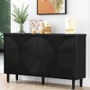 Lirago, Black/ 2-Tier Shelves & 2 Push-to-Open Doors – Modern Storage Cabinet, applicable to various spaces - 2 of 4