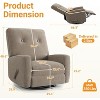 COZONY Swivel Rocker Recliner Chair, 361¡ã Glider Recliner Nursery Chair for Adults, Comfortable Rocking Chair for Living Room, Bedroom & Office - 2 of 4
