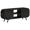 vidaXL TV Stand 43.3 in.x11.8 in.x17.7 in. Rough Mango Wood - 3 of 4