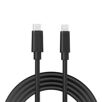 3 foot (1m) Durable Black USB-C to Lightning Cable - Heavy Duty Rugged  Aramid Fiber USB Type C to Lightning Charger/Sync Power Cord - Apple MFi