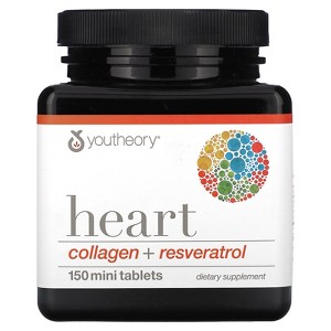 Youtheory Heart, Collagen + Resveratrol, 150 Mini Tablets - 1 of 2