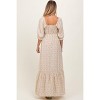 Pinkblush Cream Floral Sweetheart Neckline Maternity Maxi Dress - 4 of 4