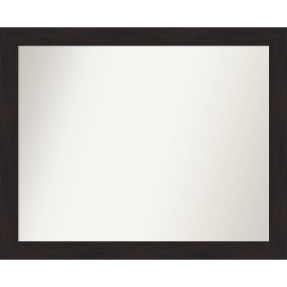 Photos - Wall Mirror 32" x 26" Non-Beveled Furniture Espresso Narrow  - Amanti Art