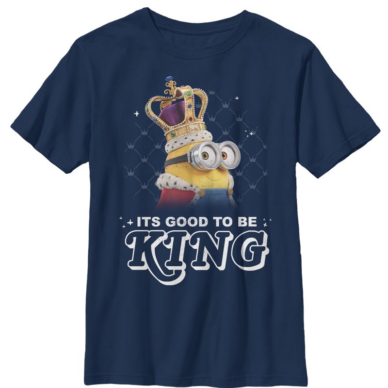Boy's Despicable Me Minion Good to Be King T-Shirt, 1 of 4