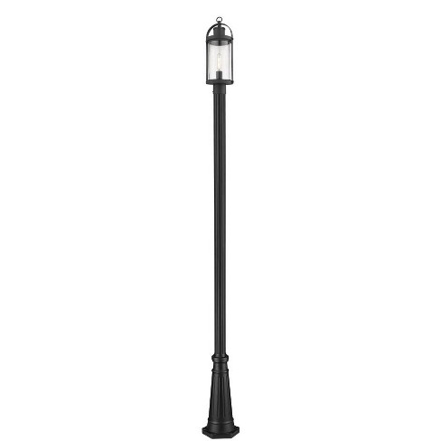 Z-lite Roundhouse 1 - Light Post Light In Black : Target