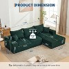110 Inch Oversized L-Shaped Sofa, Cloud Sectional Couch with Chaise & Throw Pillows, Soft Corduroy Boneless Memory Foam Sofa for Living Rooms - 2 of 4