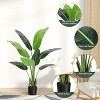 Artificial Bird of Paradise Plant, Lifelike Tall Faux Tropical Tree, Indoor/Outdoor Decorative with Bendable Leaves - 3 of 4