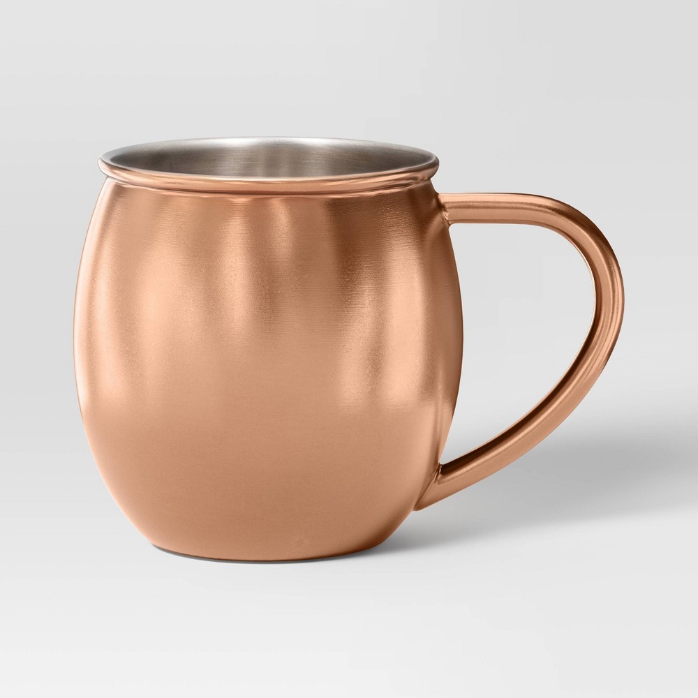 Photos - Glass 18.6oz Stainless Steel Moscow Mule Mug Copper Finish - Threshold™