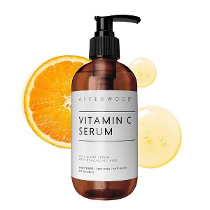 Asterwood Face Serum Vitamin C with Hyaluronic Acid | Anti Aging | Anti Wrinkle | Vitamin C Serum Face Dark Spots | Eye Serum | Pump Bottle - (8 oz) - 1 of 4