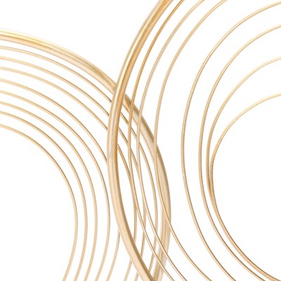 Gold and Silver Abstract Rectangular Metal Wall Art Set