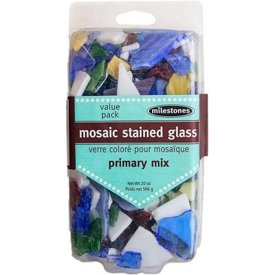 Mosaic Glass 20oz Value Pack-Primary Colors