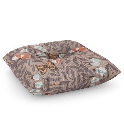 BlueLela Monarch garden Square Floor Pillow - Deny Desings