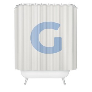 Deny Designs April Lane Art Block Monogram Shower Curtain - 1 of 3
