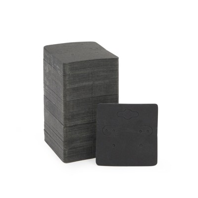 Juvale Earring Cards - 200-Pack Hanging Earring Card Holder, Paper Jewelry Display Cards for Earrings, Ear Studs, Black, 2 x 2 Inches
