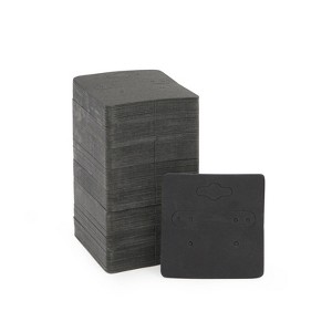 Juvale Earring Cards - 200-Pack Hanging Earring Card Holder, Paper Jewelry Display Cards for Earrings, Ear Studs, Black, 2 x 2 Inches - 1 of 4