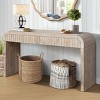 59'' Vintage Crafted Entryway Table, Console Table With Two Hidden Handle Drawers,Farmhouse Sofa Table-Cuddlewood - 3 of 4