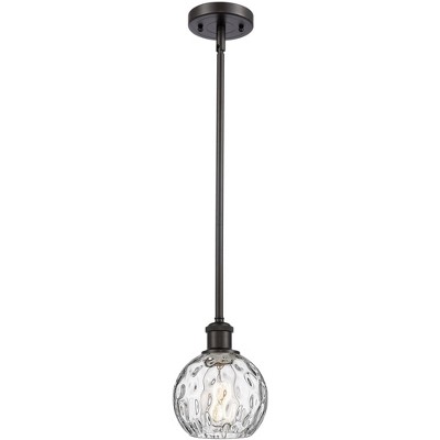 Innovations Lighting Innovations Athens 6" Wide Bronze and Water Glass LED Mini Pendant