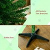 Racxily Mini Tabletop Christmas Tree -2ft Artificial Tree,Lightly Flocked, 68 Tips,Stable Plastic Cement Base,Festive Decor for Desk/Table/Mantel - 3 of 4