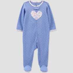 Carter's Just One You® Baby Girls' Heart Floral Footed Pajama - Blue
