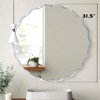 Beautyolove Round Aluminum Alloy Framed Scalloped Wavy Wall Mirror - 4 of 4
